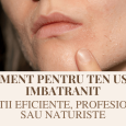 Femeie cu ten uscat si descuamat, ilustrand nevoia de tratament eficient pentru pielea uscata si imbatranita